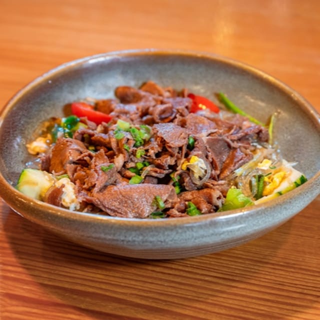 Japchae (Popular Korean Stir- Fried Glass Noodles).