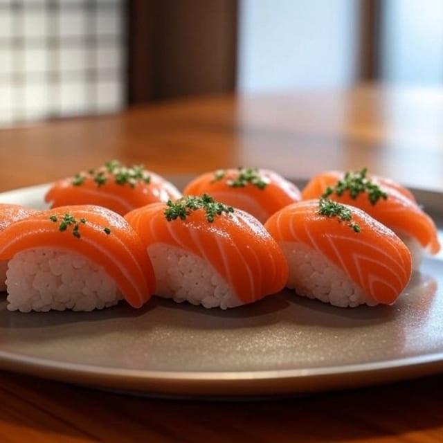 Salmon Sashimi.