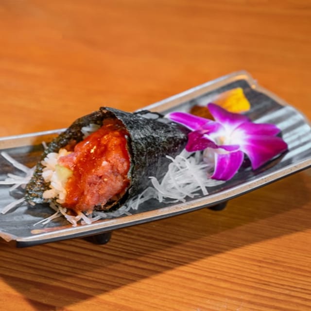 Spicy Tuna Hand Roll.