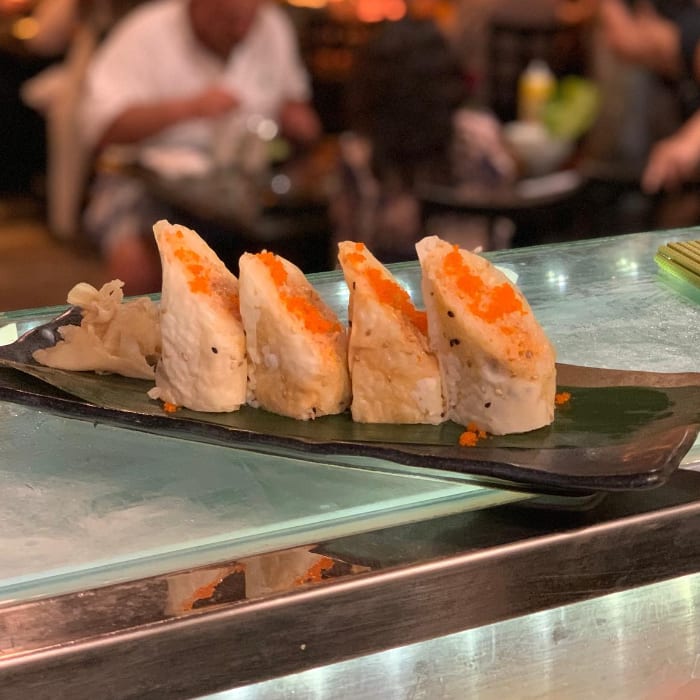 Baked Crab Hand Roll.