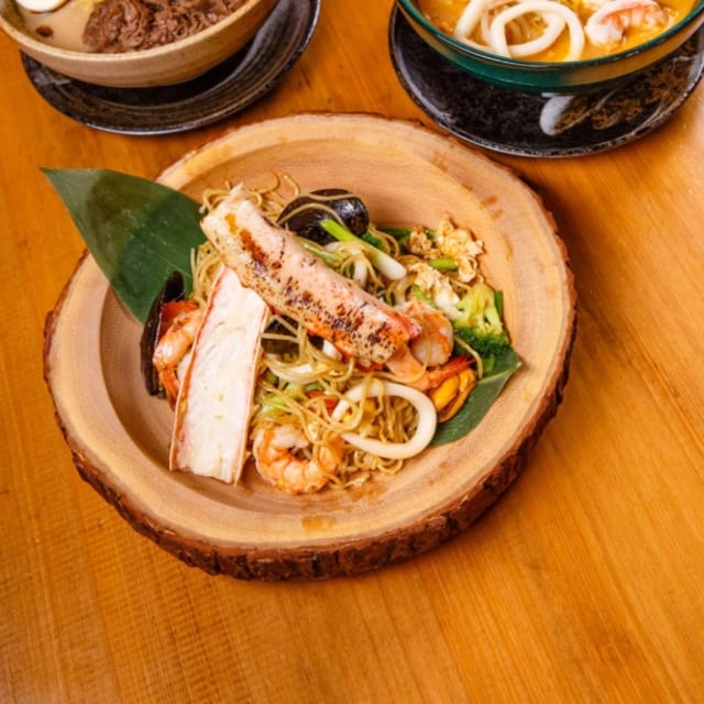 Yakisoba ( Seafood Ramen Stir Fry) no broth.